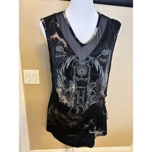 Harley Davidson Women's Graphic Sleeveless Top, Stretch, Edgy, M-L, Read